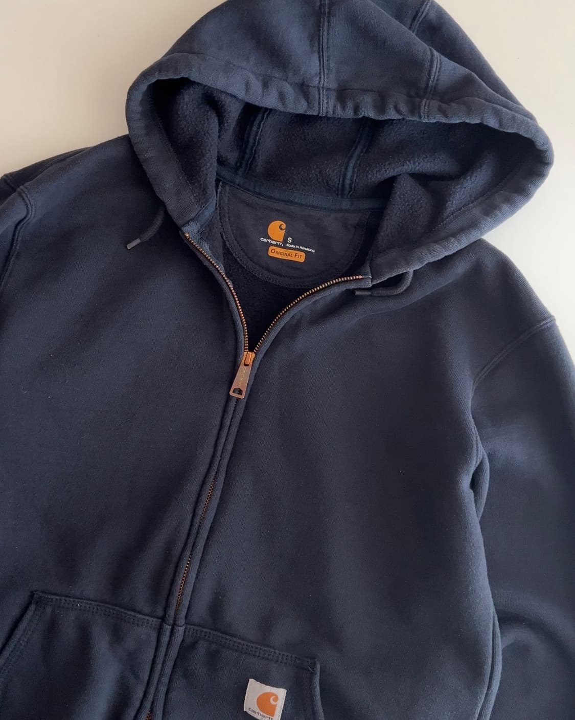 칼하트 네이비 후드 집업  S 상품이미지2