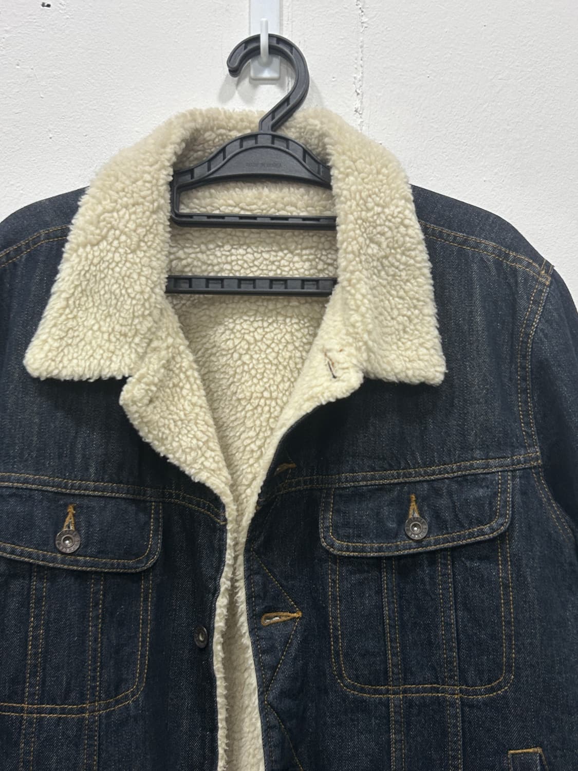 GU Japan 쉐르파 양털 데님자켓 남성 XL 상품이미지3