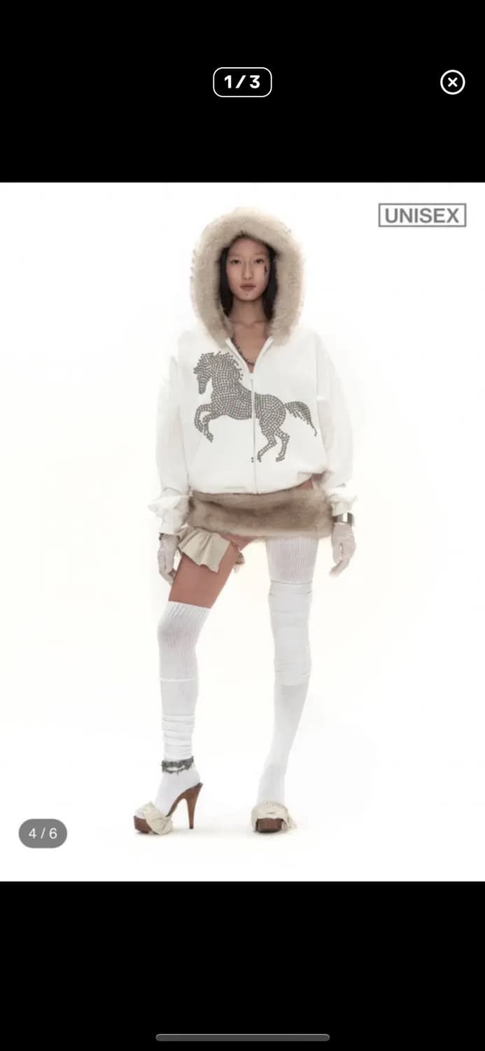 604서비스 스터드 폭스퍼 후드 상품이미지1