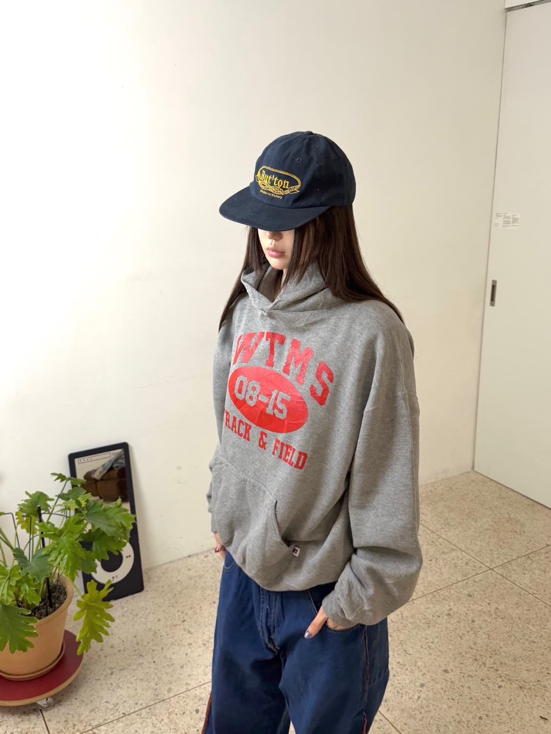 00's 러셀 후드티 그레이 상품이미지2