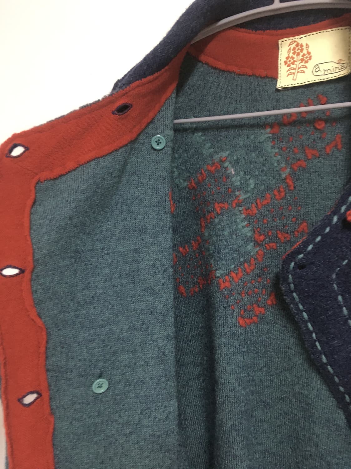 폼폼 니트 롱 가디건 상품이미지3