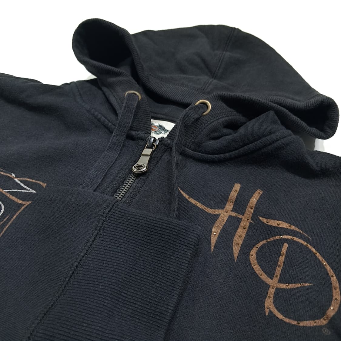 CL342 XL 할리데이비슨 코튼폴리 110주년기념스터드 블랙 후드집업 상품이미지5