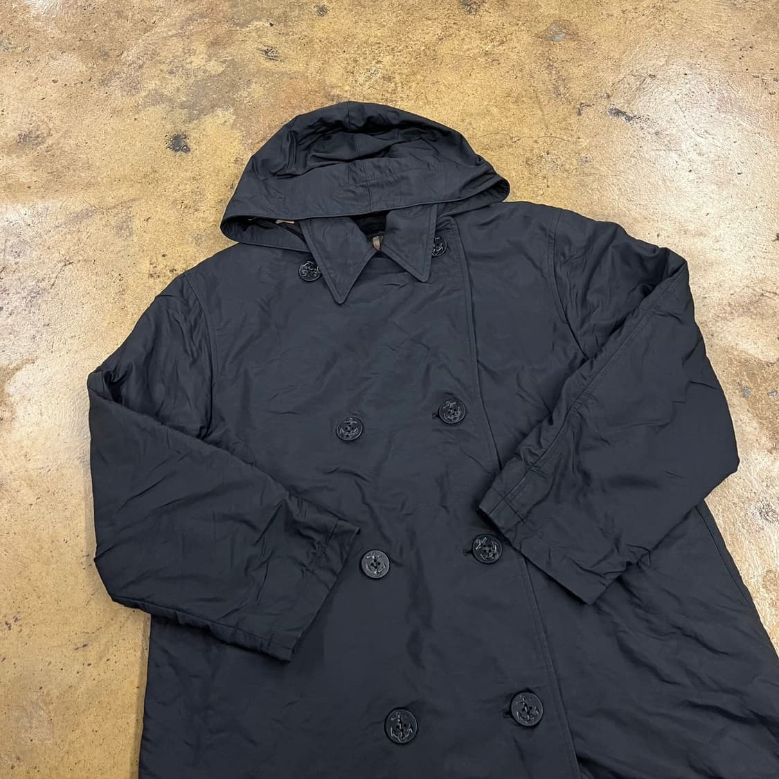 [정품] 버버리 후드 블랙 피코트 b17 상품이미지1