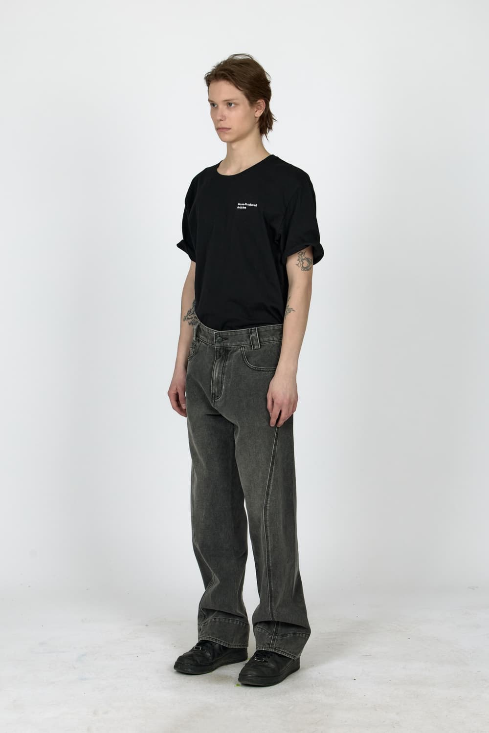 플라스틱 프로덕트 drift denim pants grey-M 상품이미지1