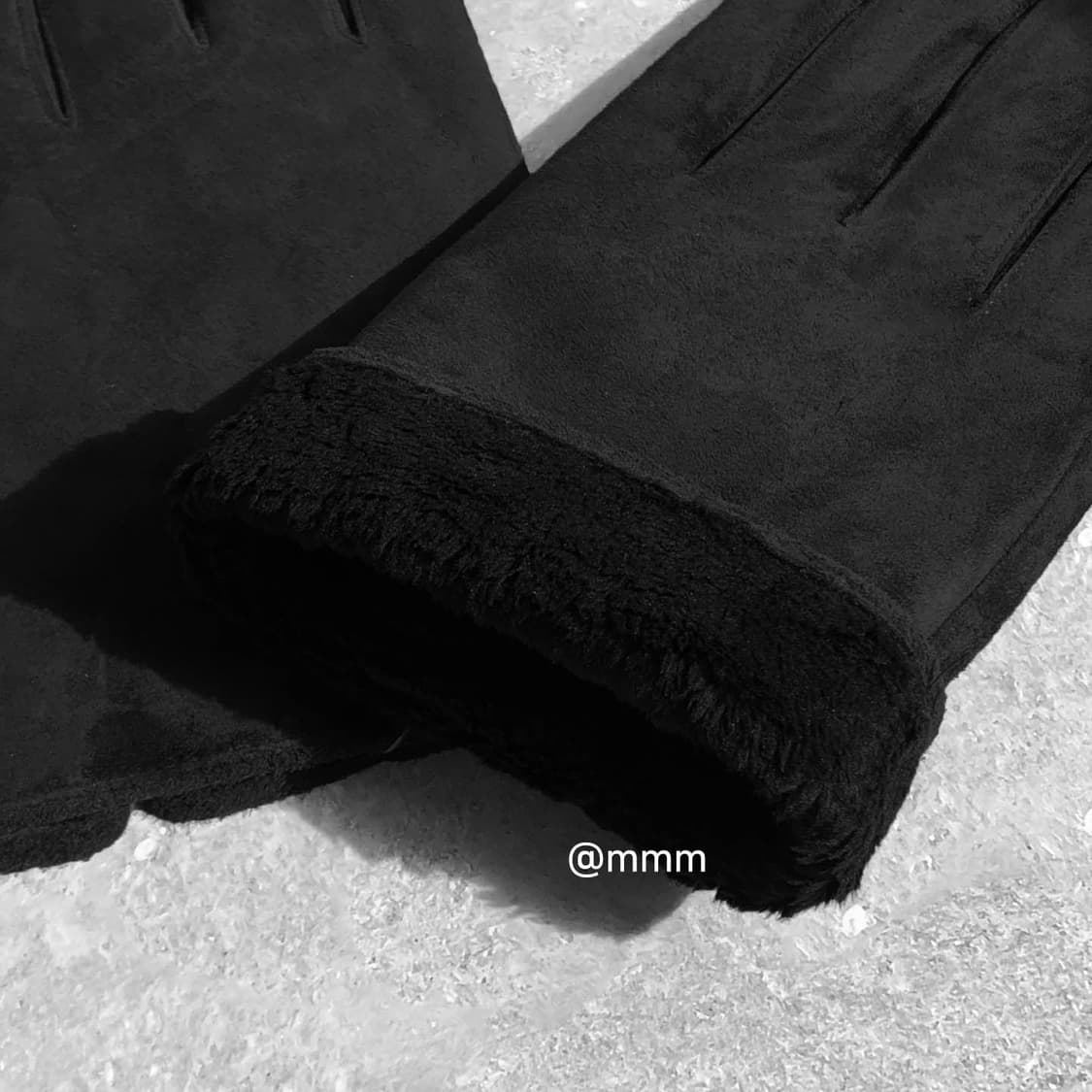 [Unisex] 스웨이드 가죽 장갑 블랙 상품이미지6