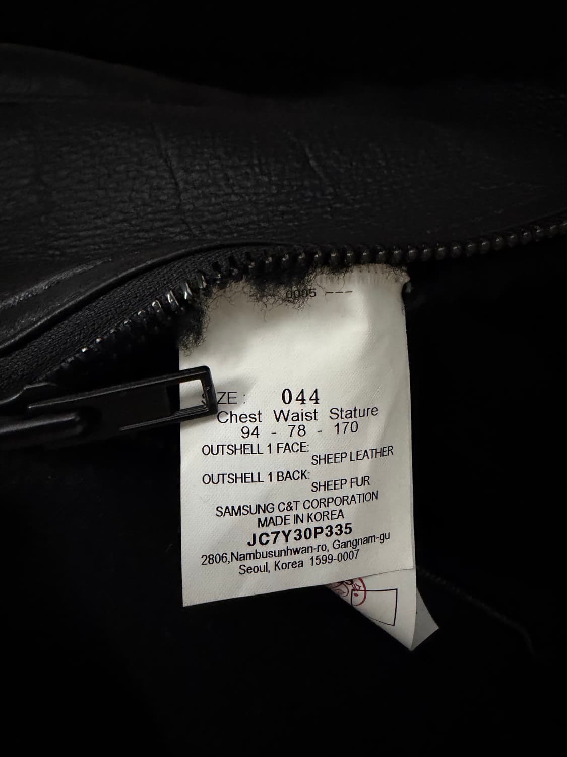 준지 17fw 캐시미어 혼방 무스탕 더블코트 상품이미지6