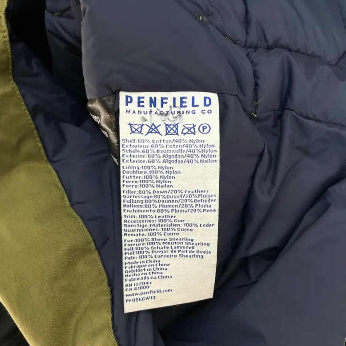 펜필드 양털 가죽 오리털 패딩 (주니어 140-150추천) 상품이미지4