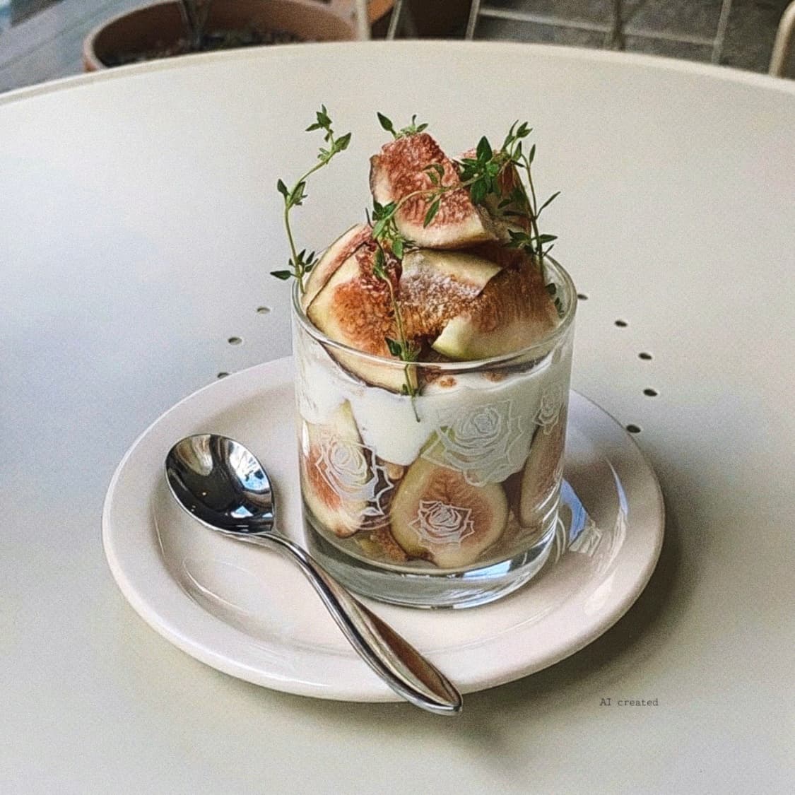 70s 장미 프린트 글라스 컵 상품이미지2