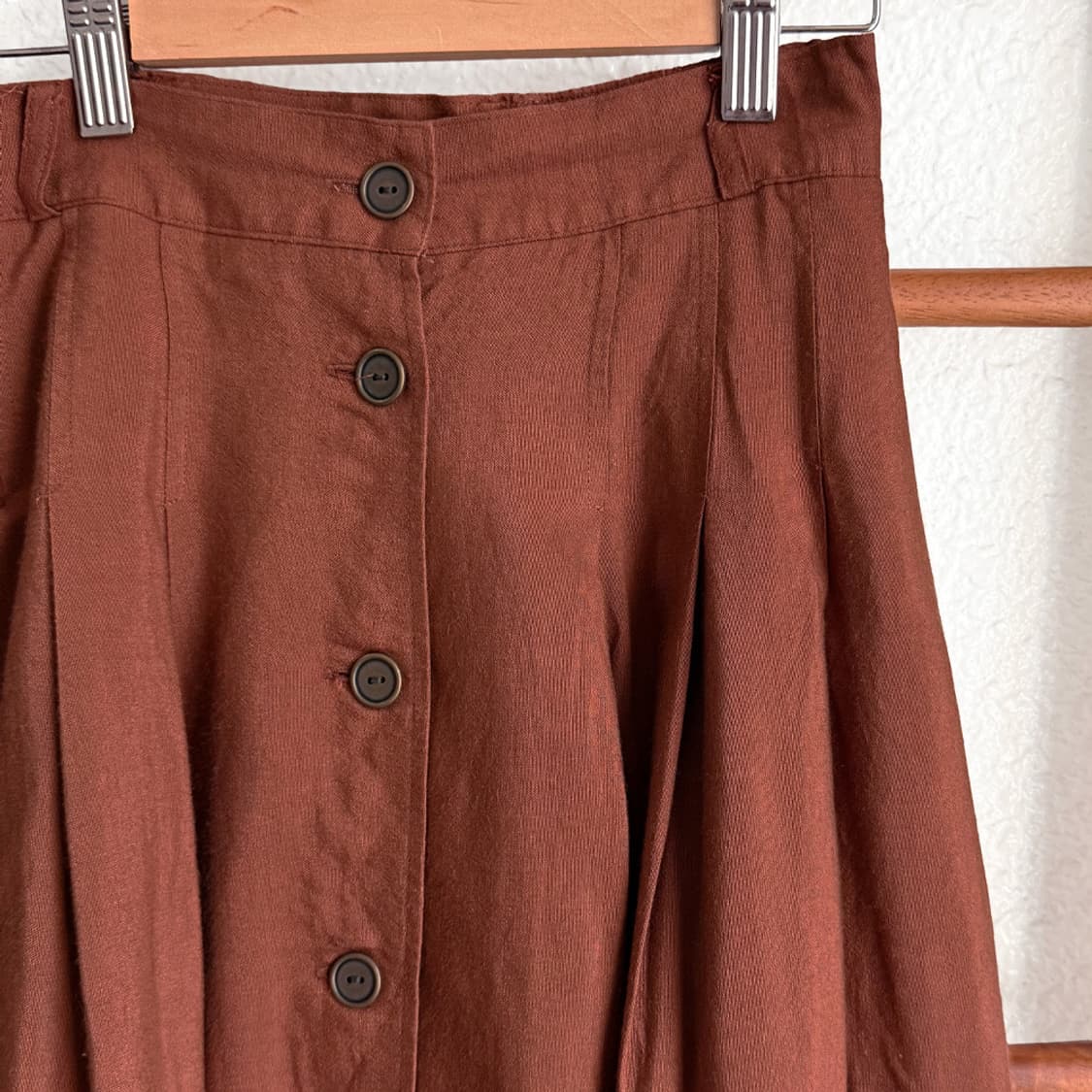 코티지 우드라인 버튼 스커트  상품이미지3