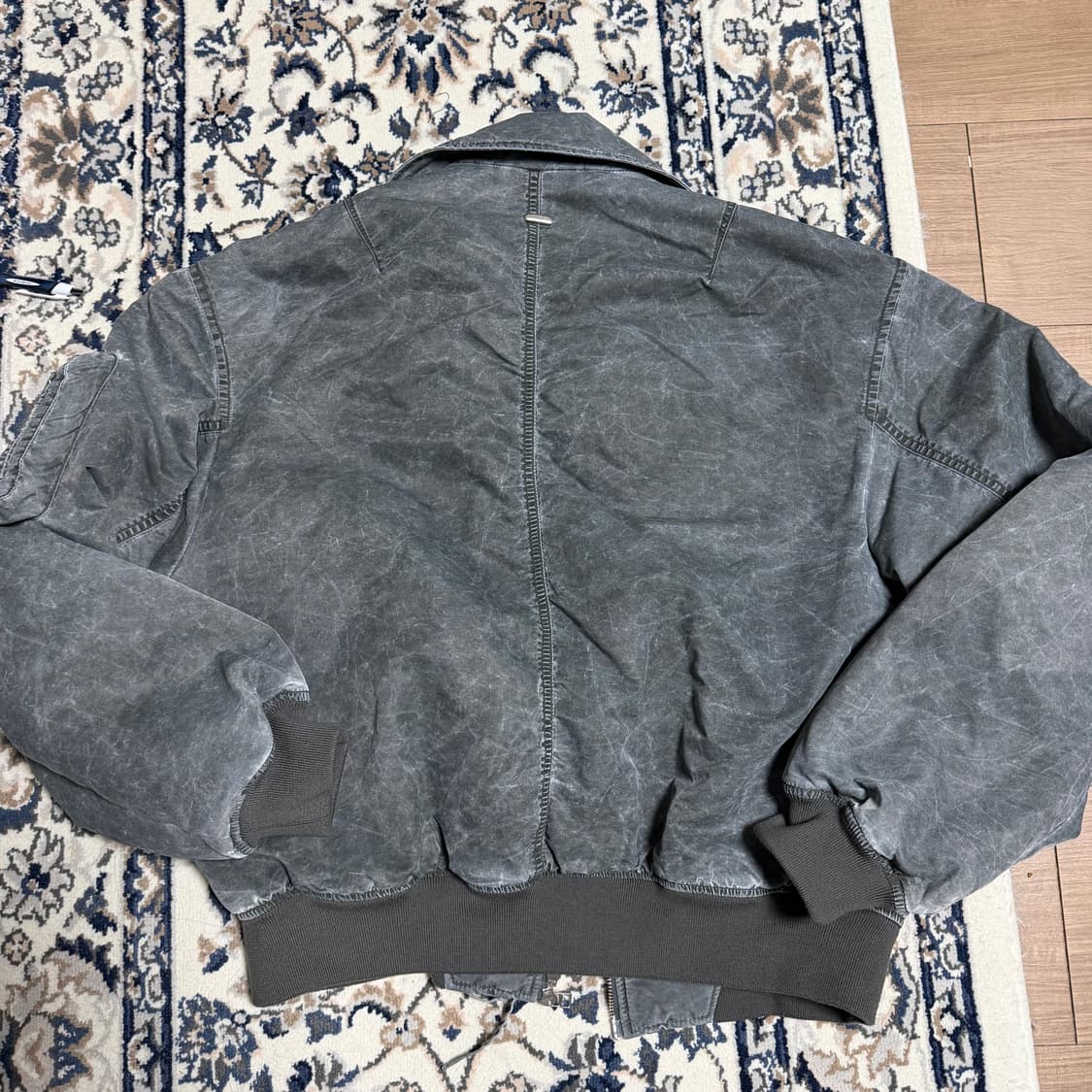 인사일런스 피그먼트 워시드 MA-1 마원 L사이즈 green 상품이미지4