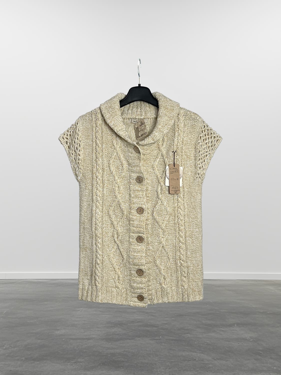 MAPLE FEEL 반팔 니트 가디건 상품이미지1