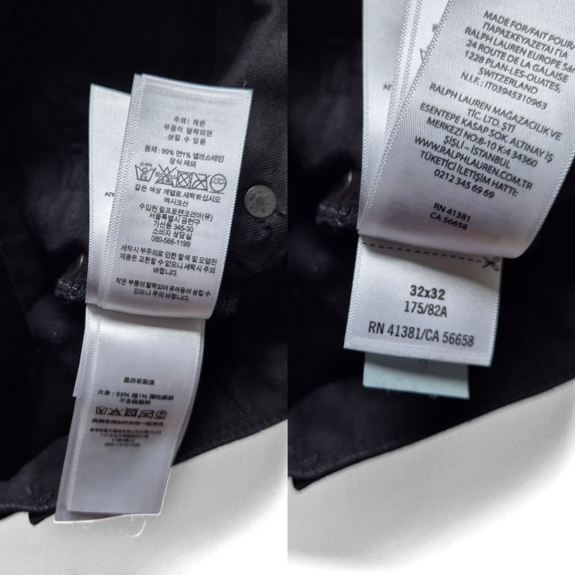 [32x32] 폴로 랄프로렌 배릭 슬림 스트레이프 데님 블랙 상품이미지9