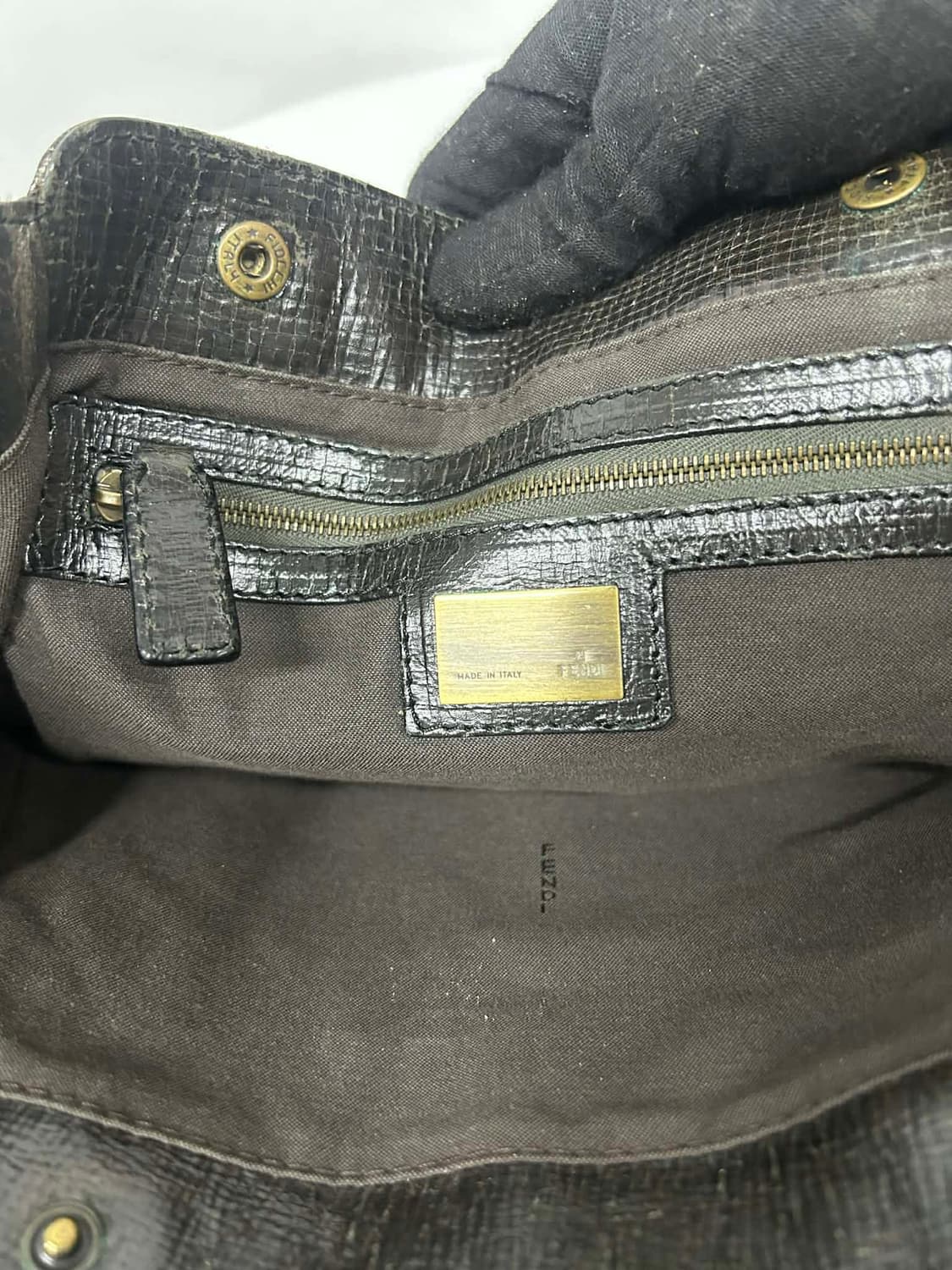 펜디 빈티지 FF주카 레더 토트백 숄더백 상품이미지7