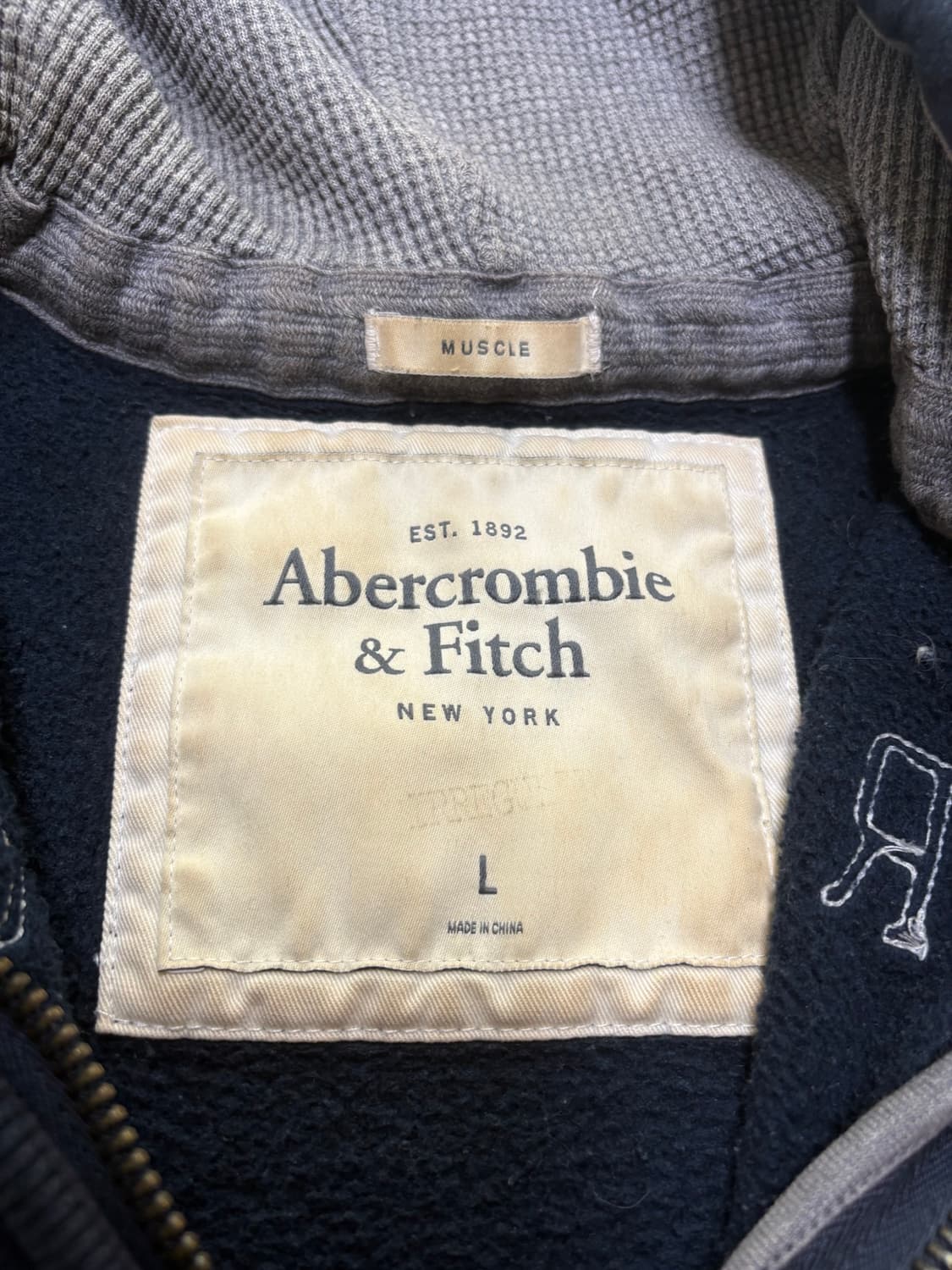 아베크롬비 후드집업 양홍원 네이비 L 상품이미지2