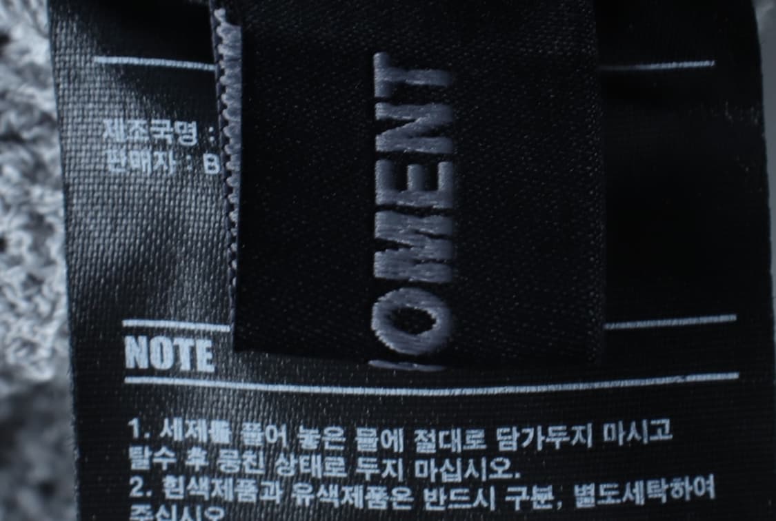 (F) 블랙모먼트 반팔 카라 티셔츠 니트 연블루 시스루 헤비-H32232 상품이미지5