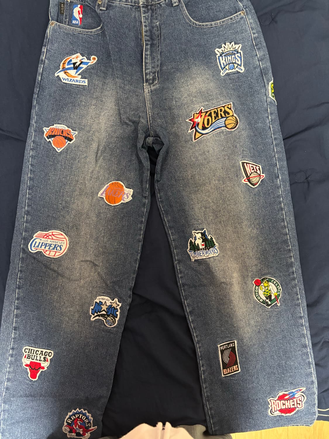 오리지널 빈티지 nba 농구 패치 데님 팬츠 (31~32인치) 상품이미지1