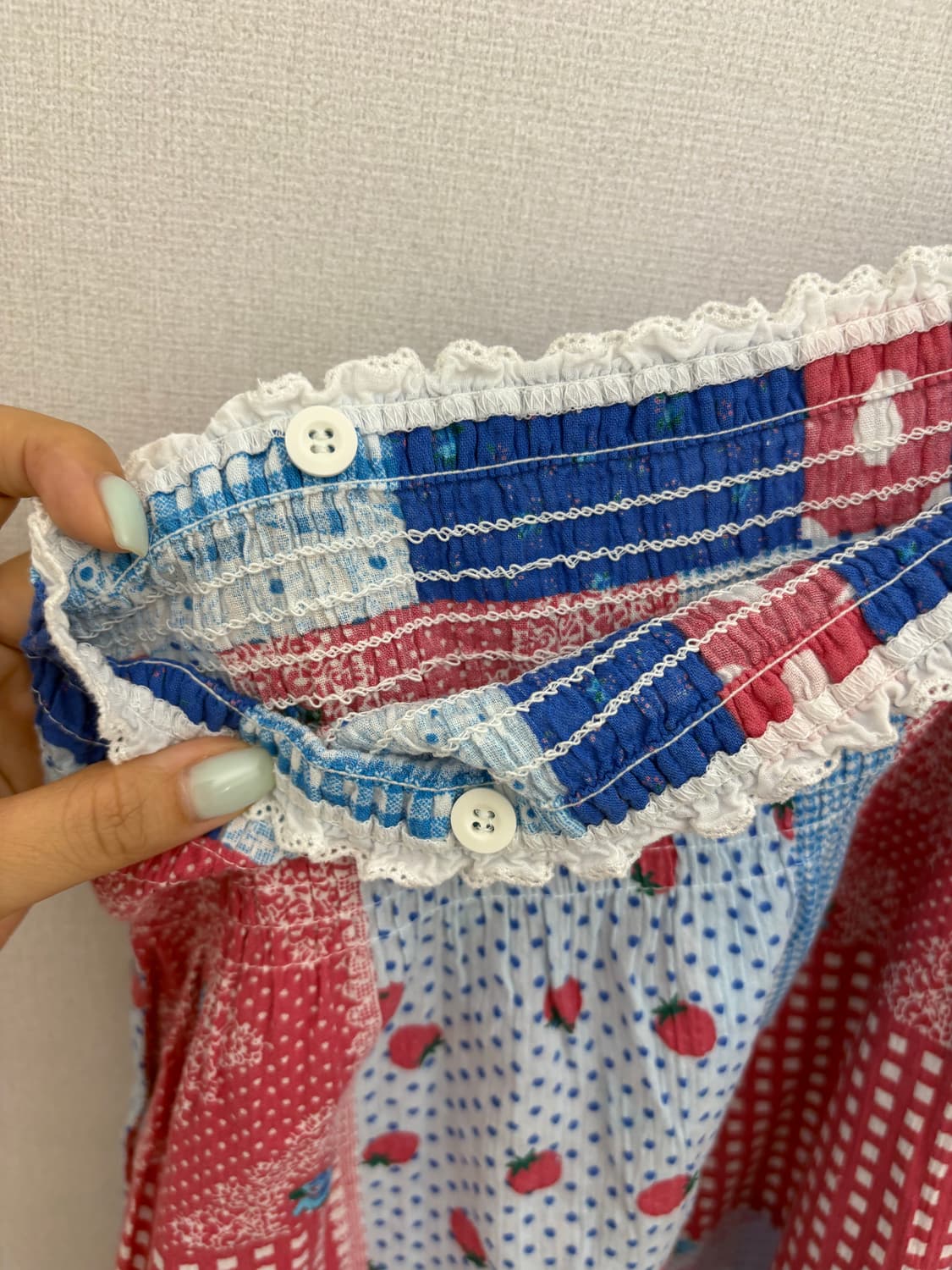 딸기 도트 패치 스커트 상품이미지9