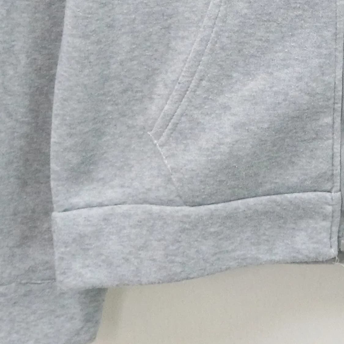 그레이 기모 후드 집업 61397 상품이미지4