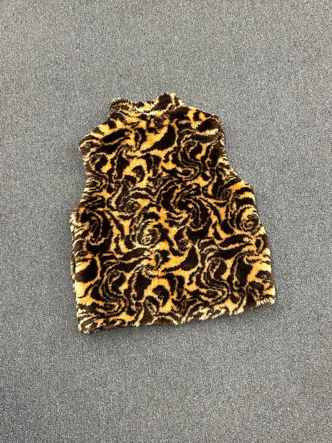 OS)Japanese vintage 여성 패턴 퍼 베스트 상품이미지5