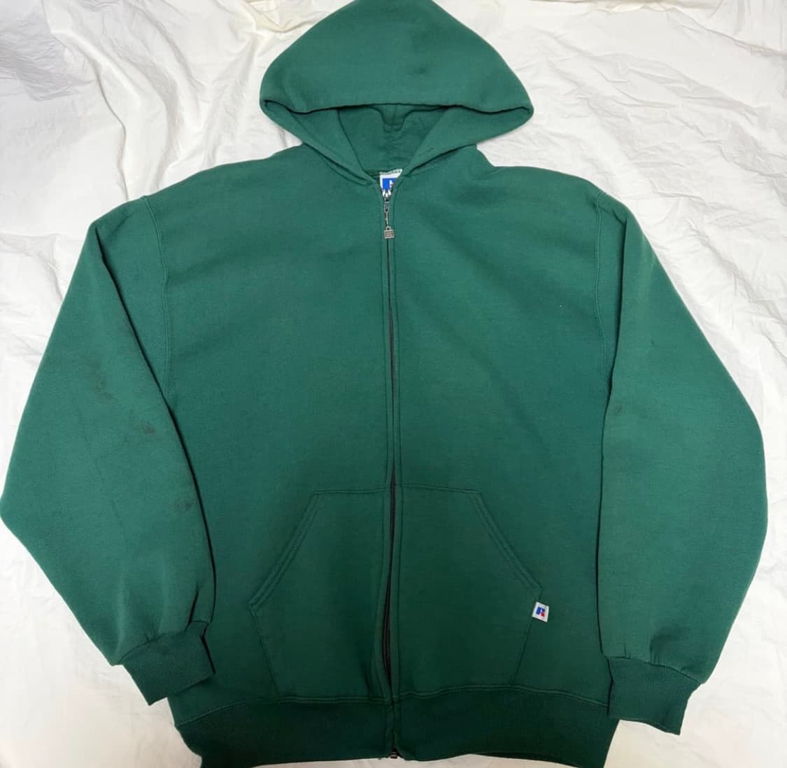 90‘s 빈티지 러셀 og 후드집업 그린 usa 상품이미지2
