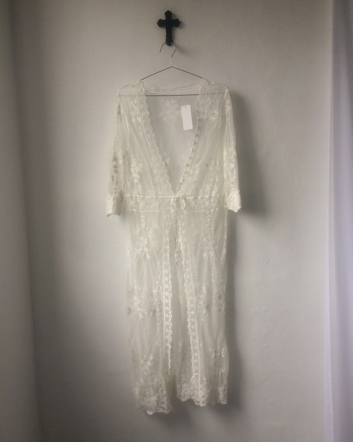 Lace see through long cardigan 상품이미지2