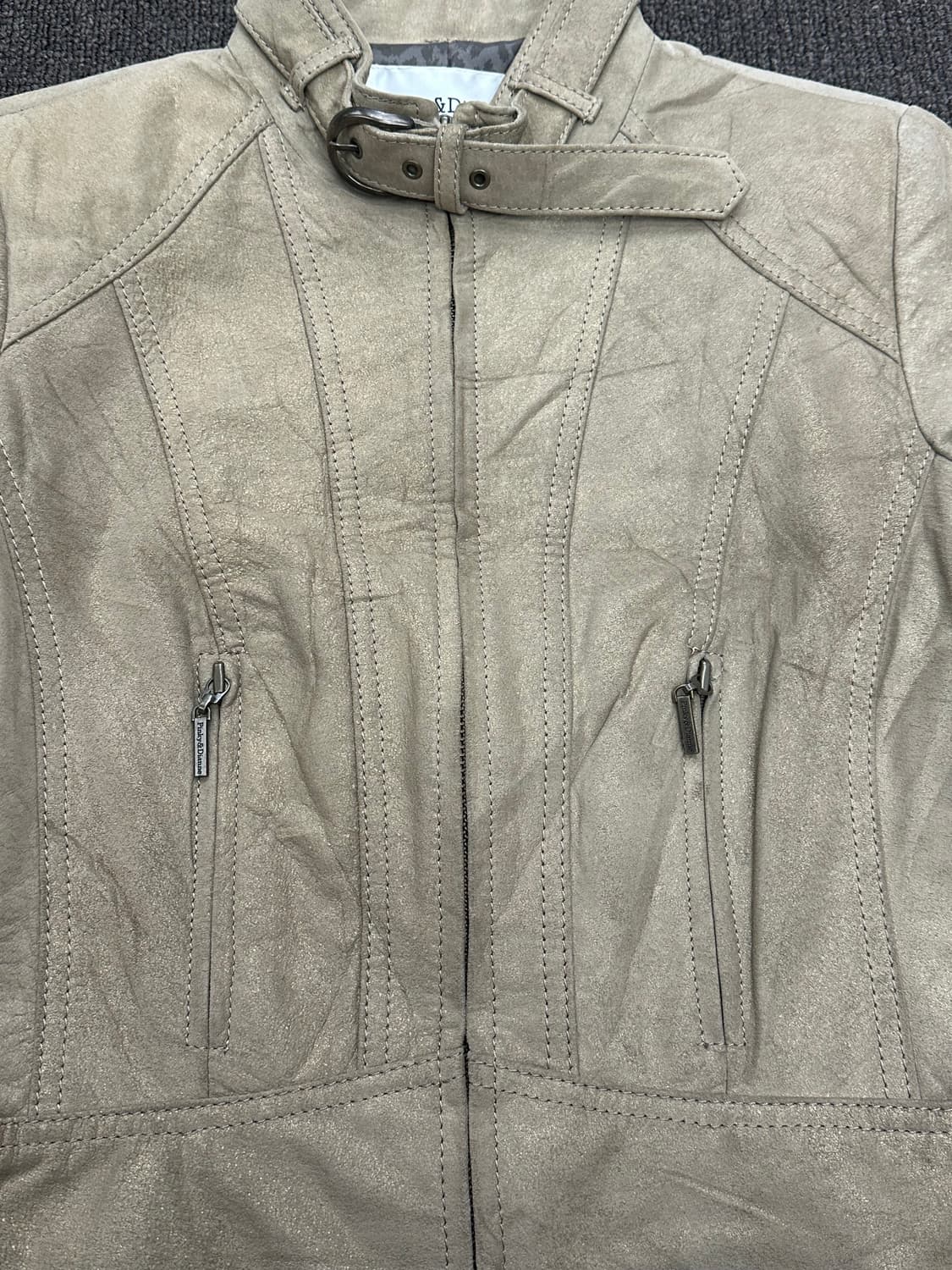 38)Pinky&Dianne 여성 버클 베이지 가죽자켓 상품이미지3