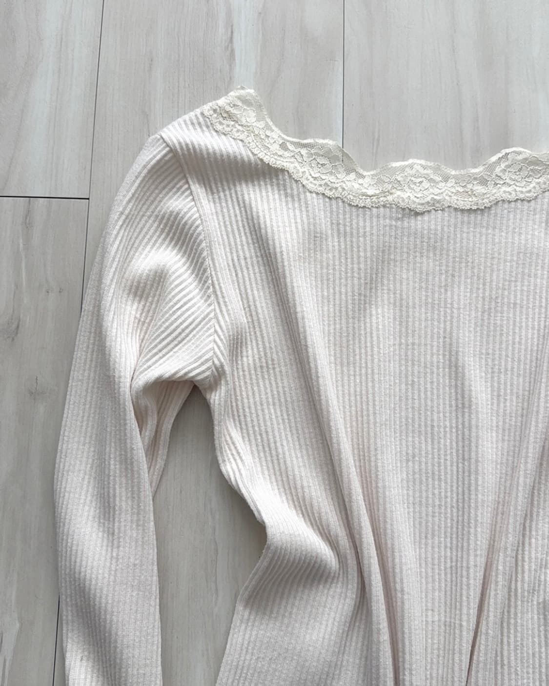 Lace Point Ivory Long Sleeve 상품이미지10