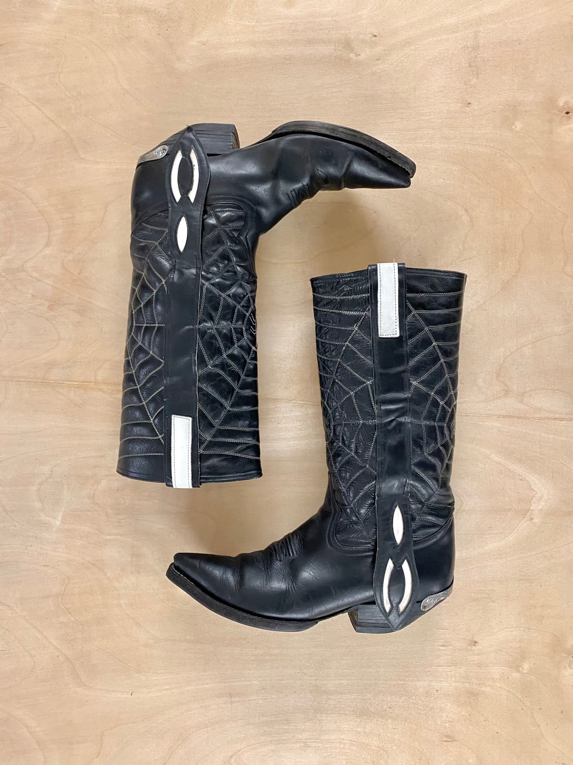 VTG web stitch mule ear western boots 상품이미지2