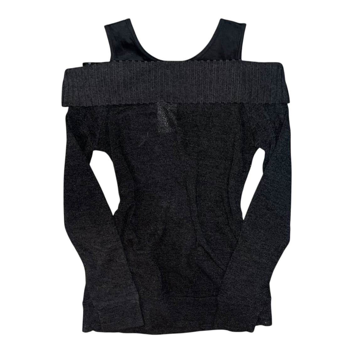 DIG DEEP 디그딥 리본 오프숄더 니트 긴팔 원피스 갸루 상품이미지5