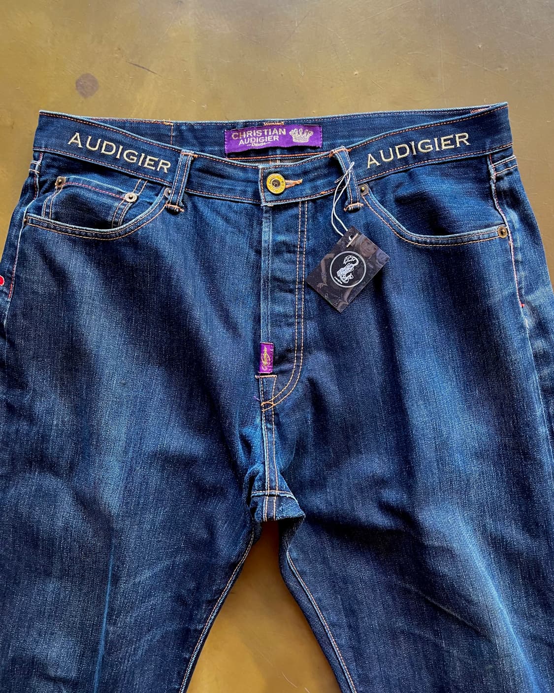 90s Christian Audigier Embroidery Denim 상품이미지4