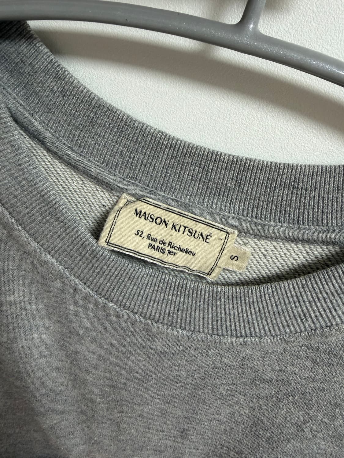 메종키츠네 맨투맨 그레이 S 상품이미지4