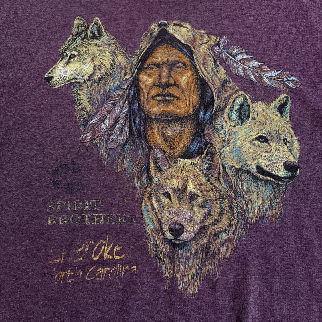 90s USA Native American 빈티지 반팔티 XL 상품이미지5