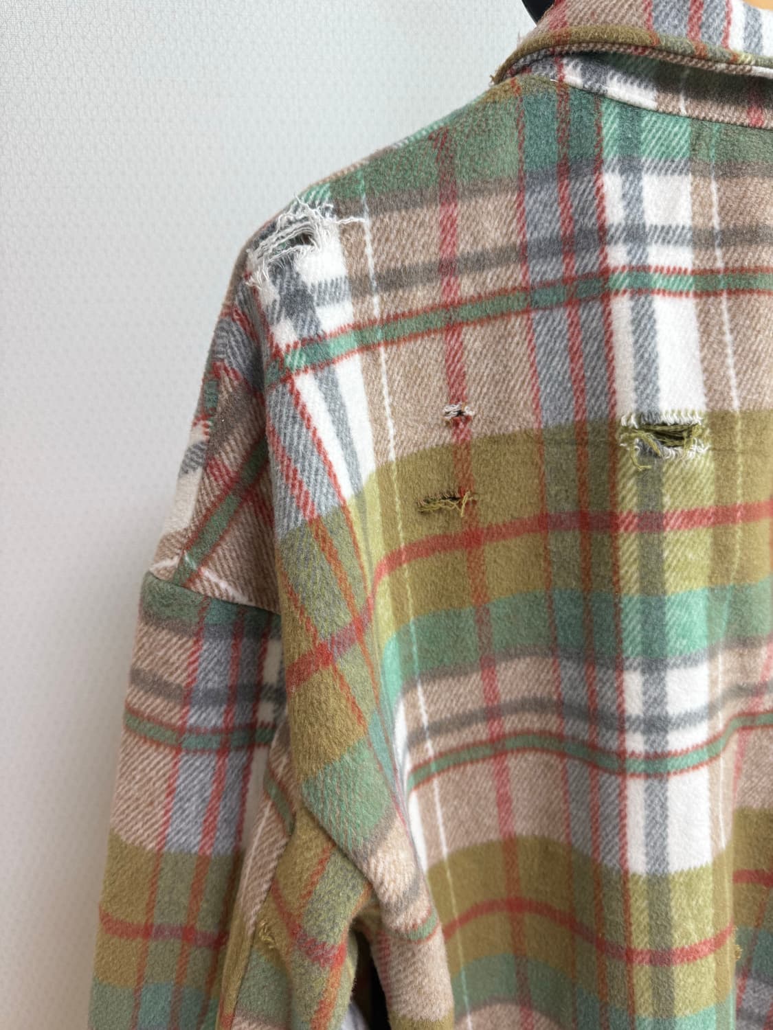 빈티지 디스트레스드 체크 셔츠 상품이미지7