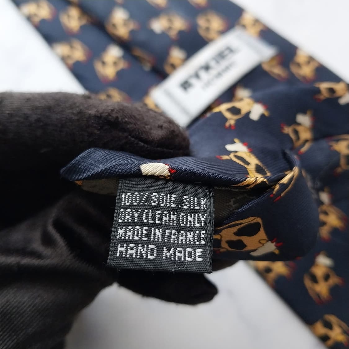 소니아리키엘 넥타이 네이비 소 모티브 9.6cm A+등급 K2198
 상품이미지10