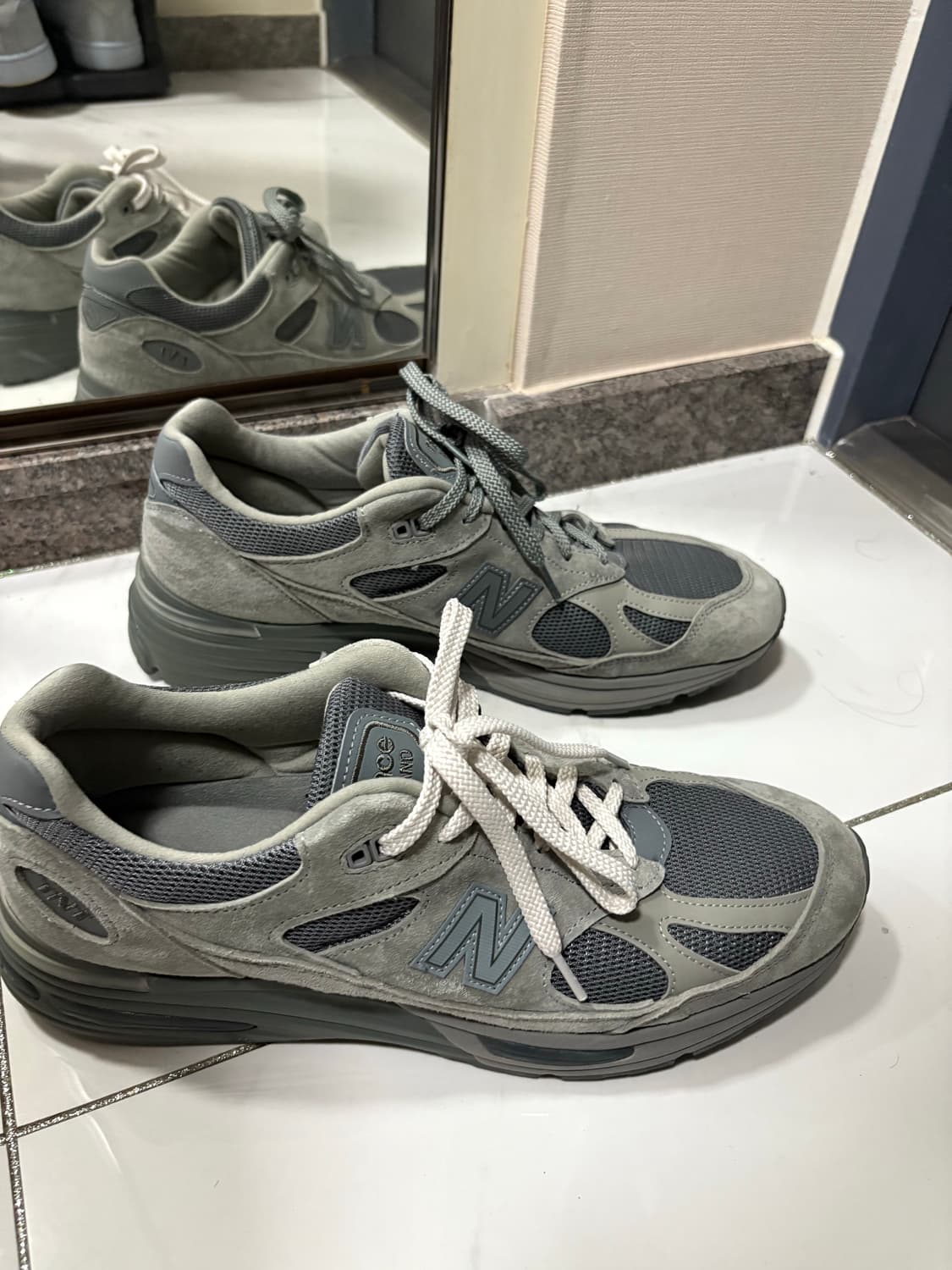 (300)디네댓 뉴발 991V2 메이드인 uk 그레이 상품이미지3