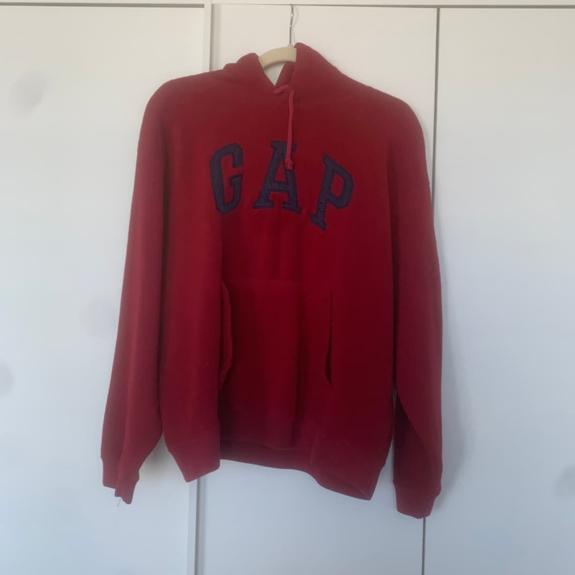 갭 90‘s 버건디 후드 맨투맨 100 사이즈 상품이미지1