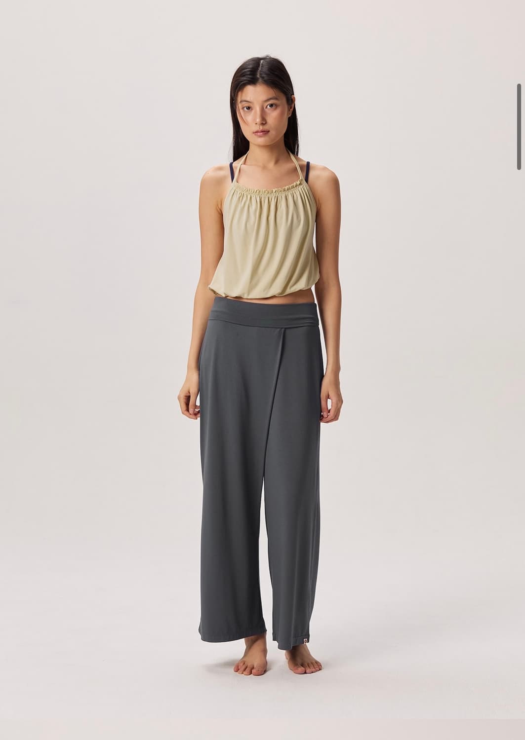 부디무드라 리플 홀터 탑 S yellow beige 상품이미지3