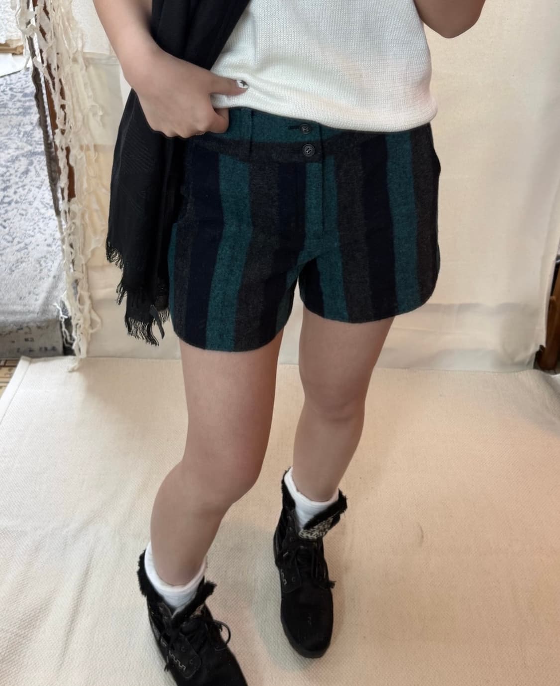 opaque clip wool short pants 상품이미지6