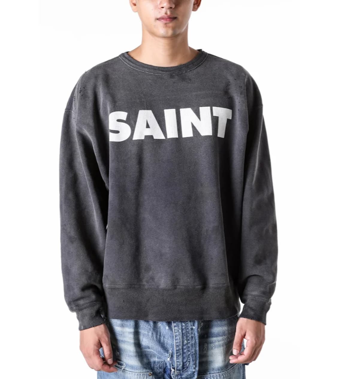 [새상품/XL] 세인트미카엘 SAINT 크루 로고 스웻셔츠 맨투맨 상품이미지2