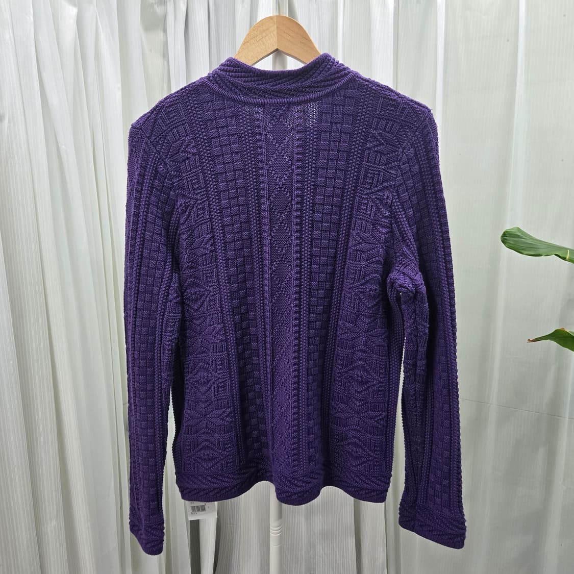 엘엘빈 L.L.Bean 크루넥 코튼 패턴 니트 가디건 1804 상품이미지2