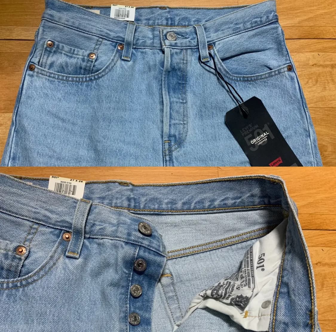 LEVIS 리바이스 프리미엄 501 크롭 데님팬츠(코튼)27 사이즈 상품이미지4