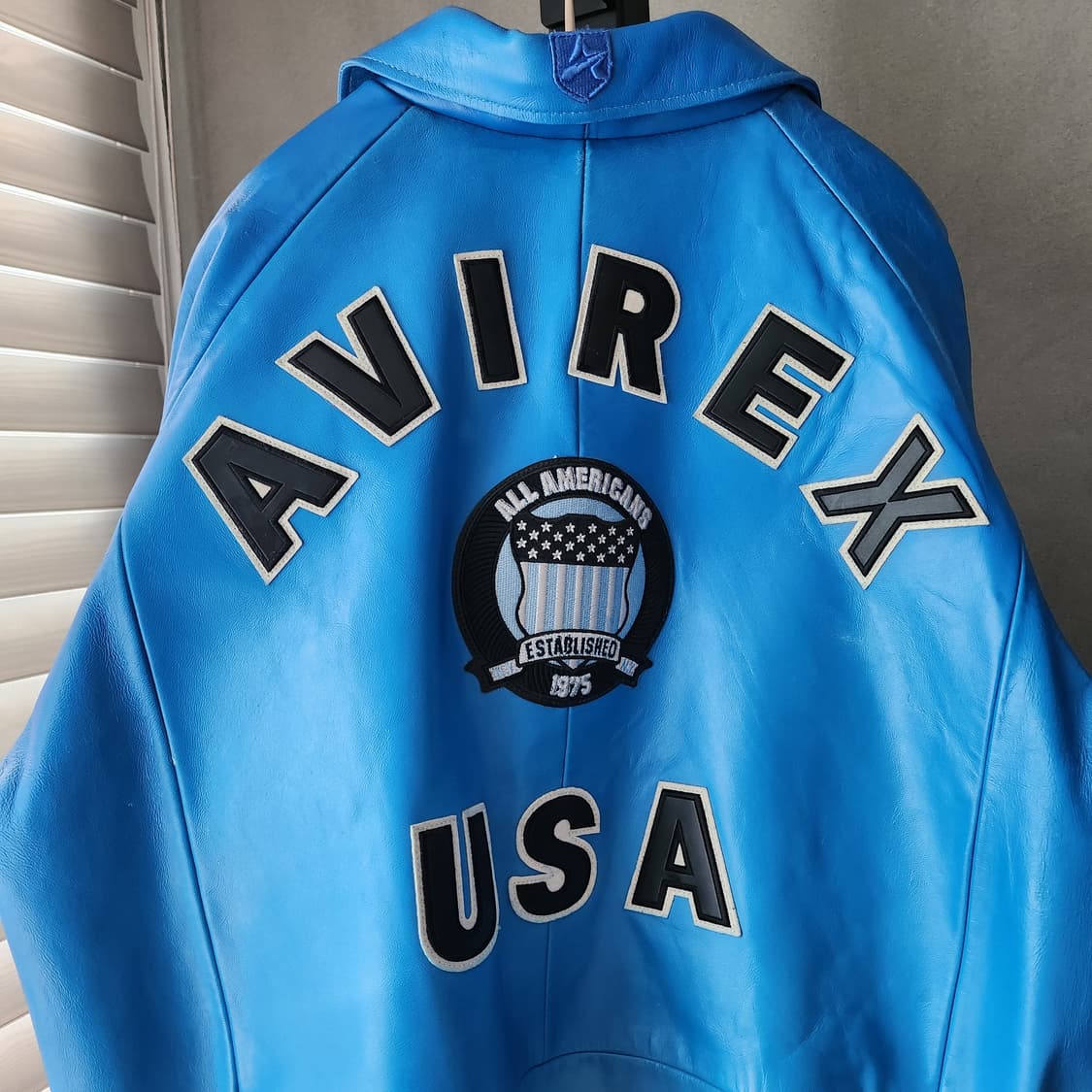 [새상품] 아비렉스 레더자켓 블루 XL 상품이미지6