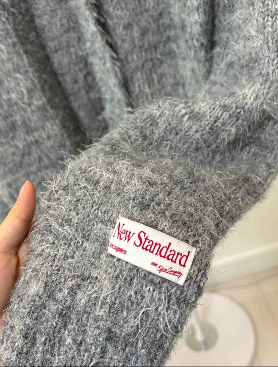 기준 벨티드 벨트 가디건 그레이 S 상품이미지3