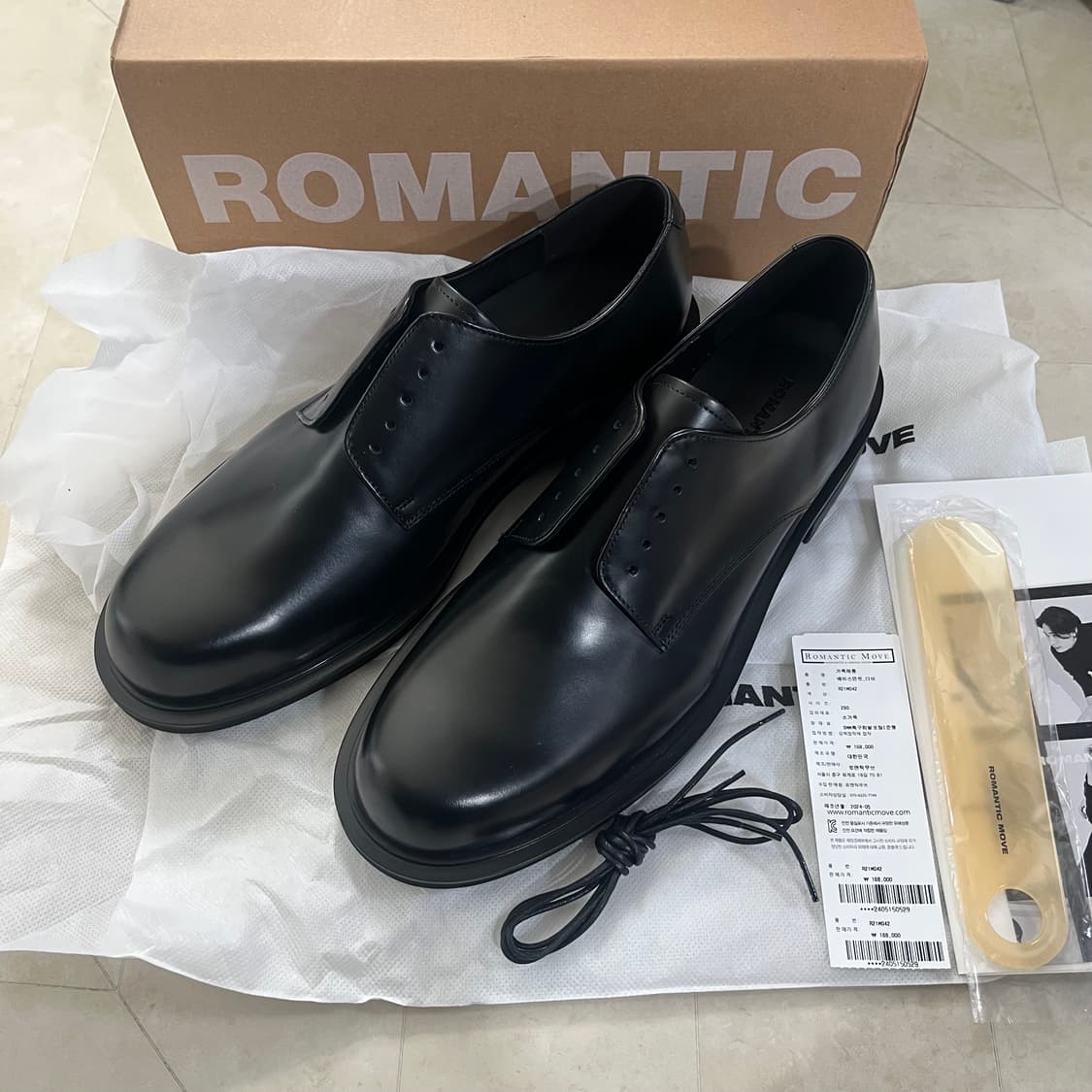 새상품(290) 로맨틱무브 베이스먼트 더비 FG블랙 상품이미지2