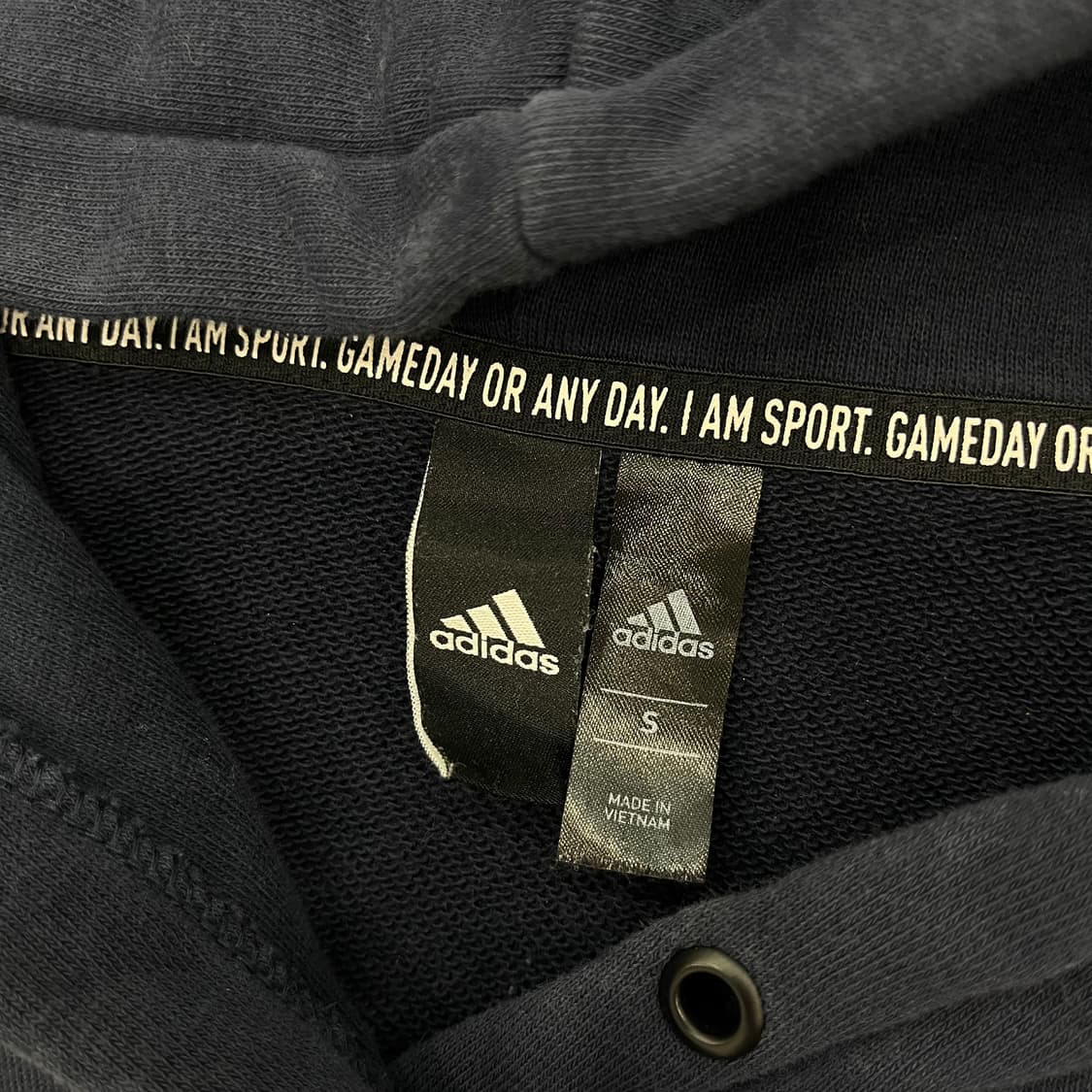 S 아디다스 빅로고 후드티 네이비 상품이미지4