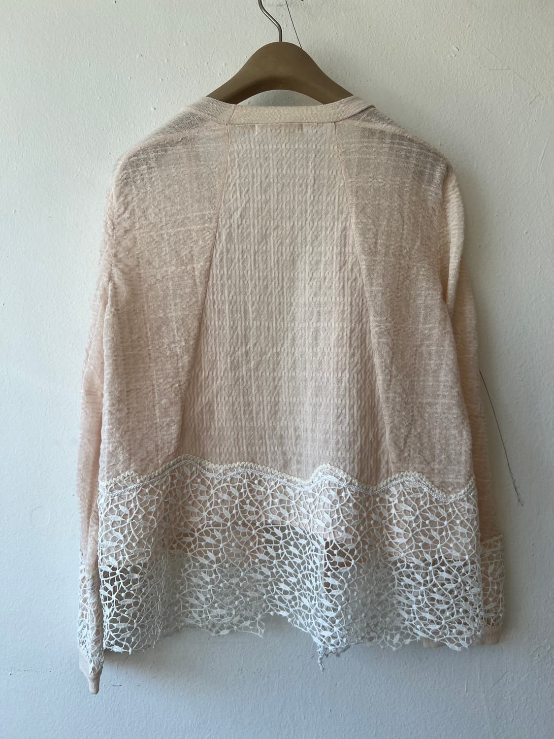 시스템 여성 피치핑크 자수가디건 코튼가디건  상품이미지3