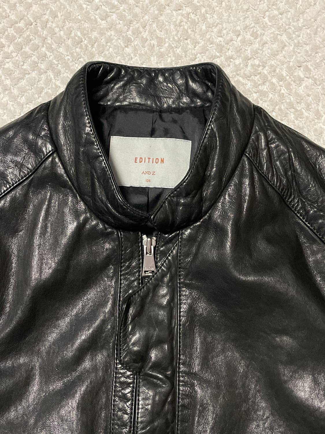 AND Z 웨스턴 무드 2WAY 램스킨 양가죽 바이커 레더 자켓 상품이미지5