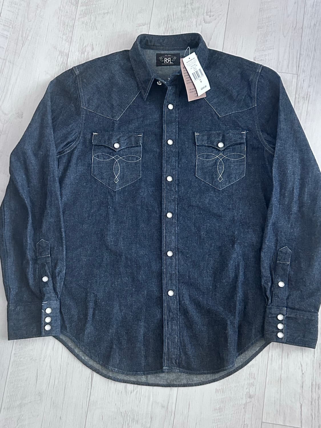 RRL 데님 웨스턴 셔츠 린스드 M 새상품 상품이미지1