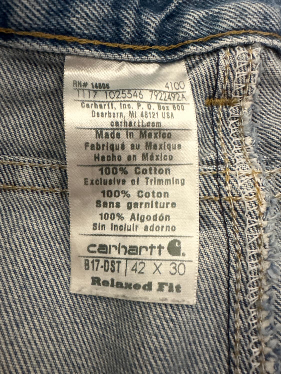 1889‘s 칼하트 청바지 상품이미지2