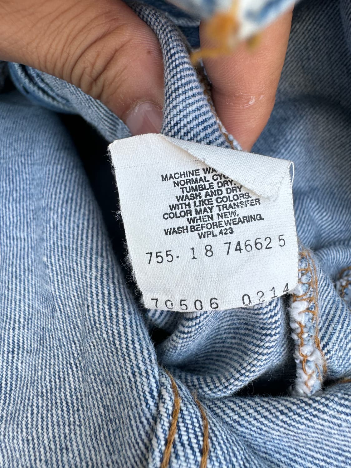 80s levis 리바이스 3rd 데님 트러커 자켓 usa made 상품이미지7